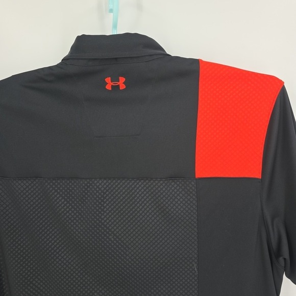 Under Armor Black and Orange Men's Heat Gear‎ Polyester Athletic Shirt Size 2XL - Picture 5 of 9